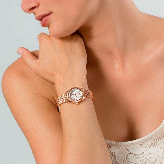 Michael Kors Women’s Quartz Stainless Steel White Dial 26mm Watch MK3230