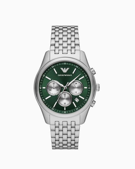Emporio Armani Chronograph Quartz Diamond Green Dial Men's Watch AR11581