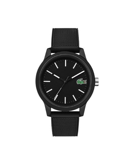 Lacoste 2010986 Men’s Silicone Watch, All-Black Minimalist Design
