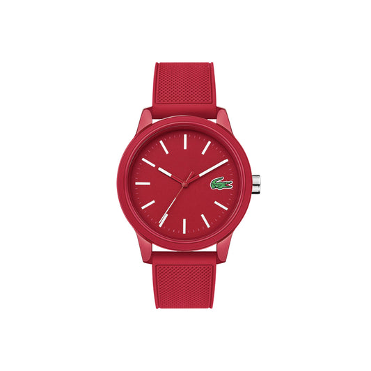 Lacoste 2010988 Unisex Red Quartz Watch, 42 mm TR-90 Case, Red Silicone Strap