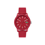 Lacoste 2010988 Unisex Red Quartz Watch, 42 mm TR-90 Case, Red Silicone Strap