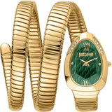 Just Cavalli JC1L224M0045 Women’s Analog Watch – Gold Stainless Steel with Green Dial
