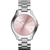 Michael Kors MK3380 Slim Runway Quartz Pink Dial Silver Stainless Steel Women’s Watch