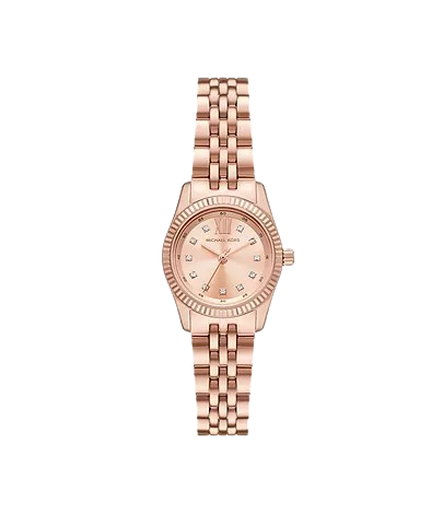 Michael Kors MK4739 Petite Lexington Pavé Rose Gold-Tone Watch