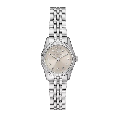 Michael Kors MK4843 Lexington Three-Hand Stainless Steel Watch – Silver Tone