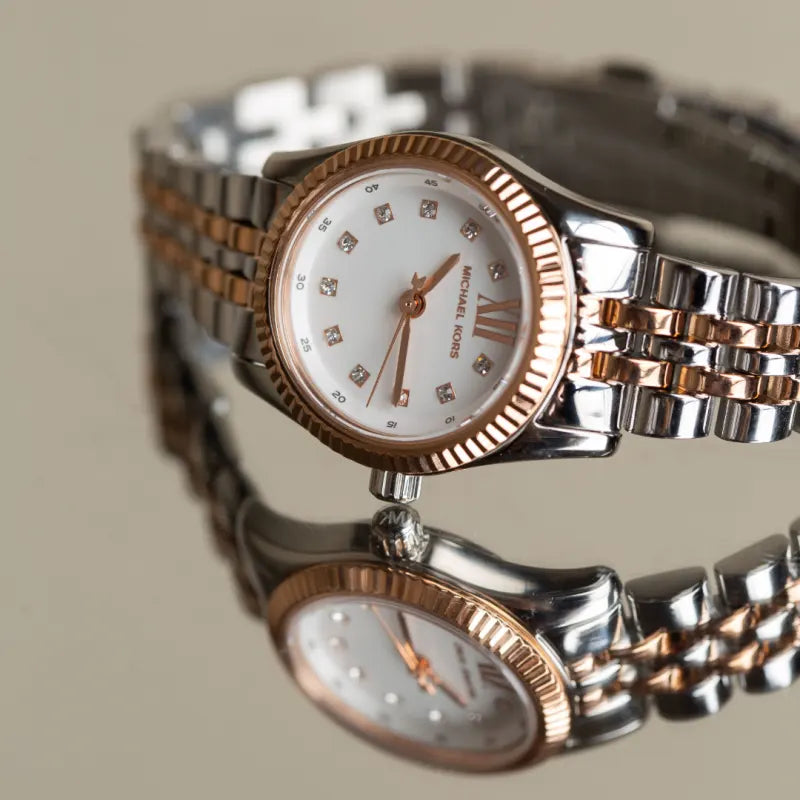 Michael Kors MK4817 Lexington Three-Hand Two-Tone Stainless Steel Watch & Bracelets Gift Set