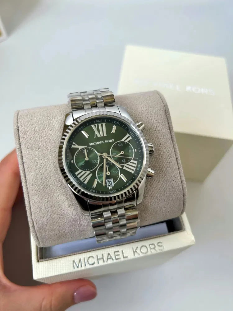Michael Kors Lexington MK6222 Green Dial Stainless Steel Ladies Watch