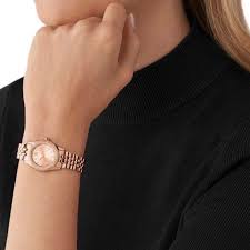 Michael Kors MK4739 Petite Lexington Pavé Rose Gold-Tone Watch