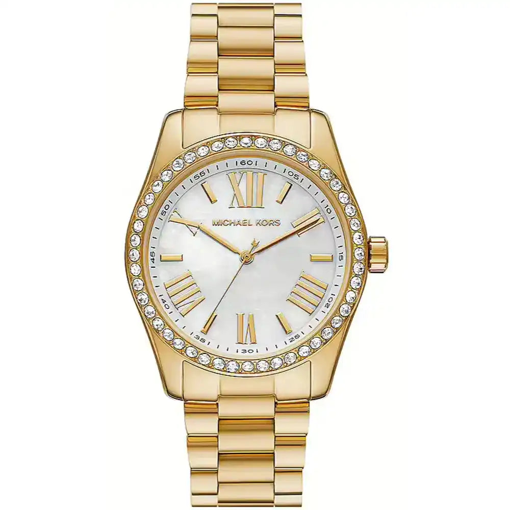 Michael Kors MK1079 Lexington Pavé Gold-Tone Watch