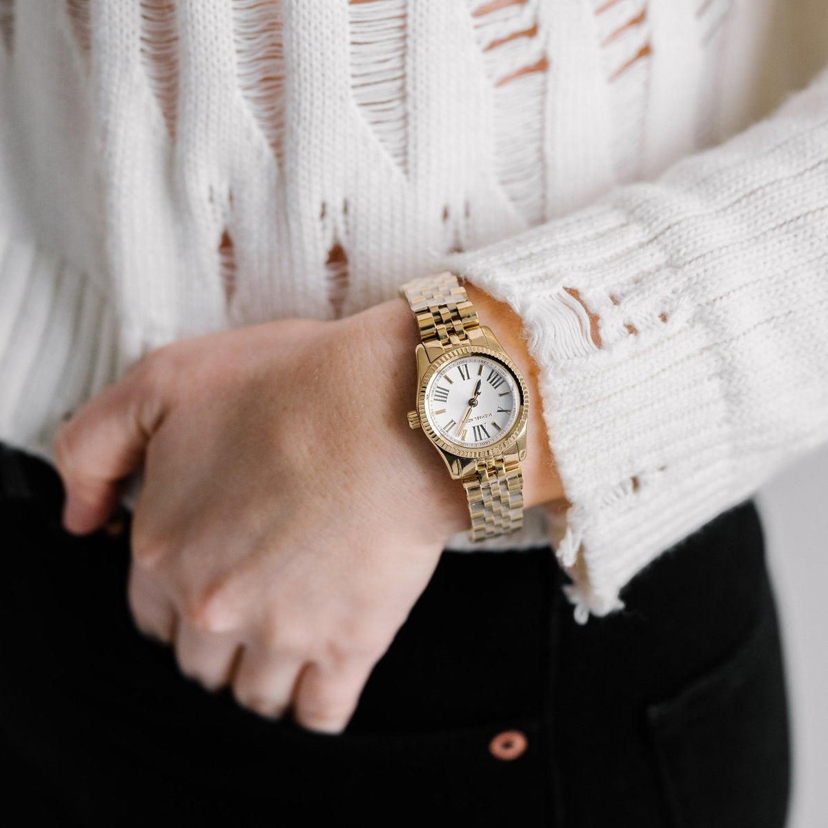 Michael Kors MK3229 Lexington Petite 26mm Quartz –, Gold-Tone Stainless Steel