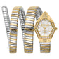 Just Cavalli Mesmerizing White Dial Two Tone Steel Strap Watch for Women | JC1L304M0055