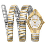 Just Cavalli Mesmerizing White Dial Two Tone Steel Strap Watch for Women | JC1L304M0055