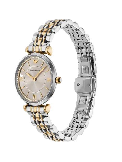 Emporio Armani AR11702 Women's Two Tone Bracelet Silver and Gold