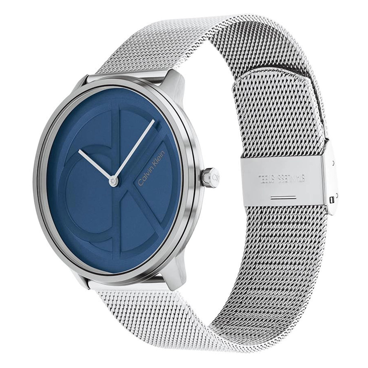 Calvin Klein Iconic Silver Mesh with Bleu Dial Unisex Watch - 25200031