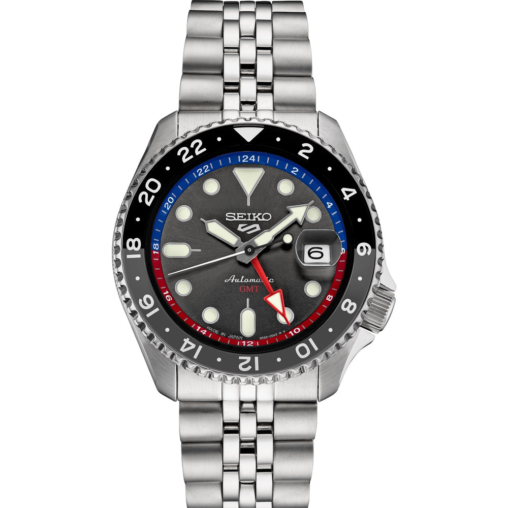 Seiko 5 Sports Special Edition Automatic Grey Dial Silver Steel Strap Watch For Men | SSK019K1