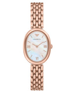 Emporio armani AR11775 mother of pearl oval dial rose gold 34mm ladies watch