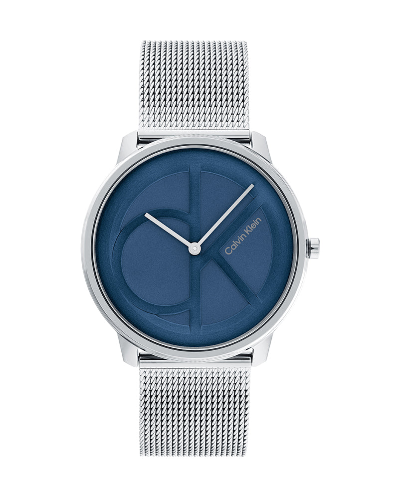 Calvin Klein Iconic Silver Mesh with Bleu Dial Unisex Watch - 25200031