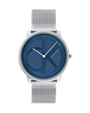 Calvin Klein Iconic Silver Mesh with Bleu Dial Unisex Watch - 25200031
