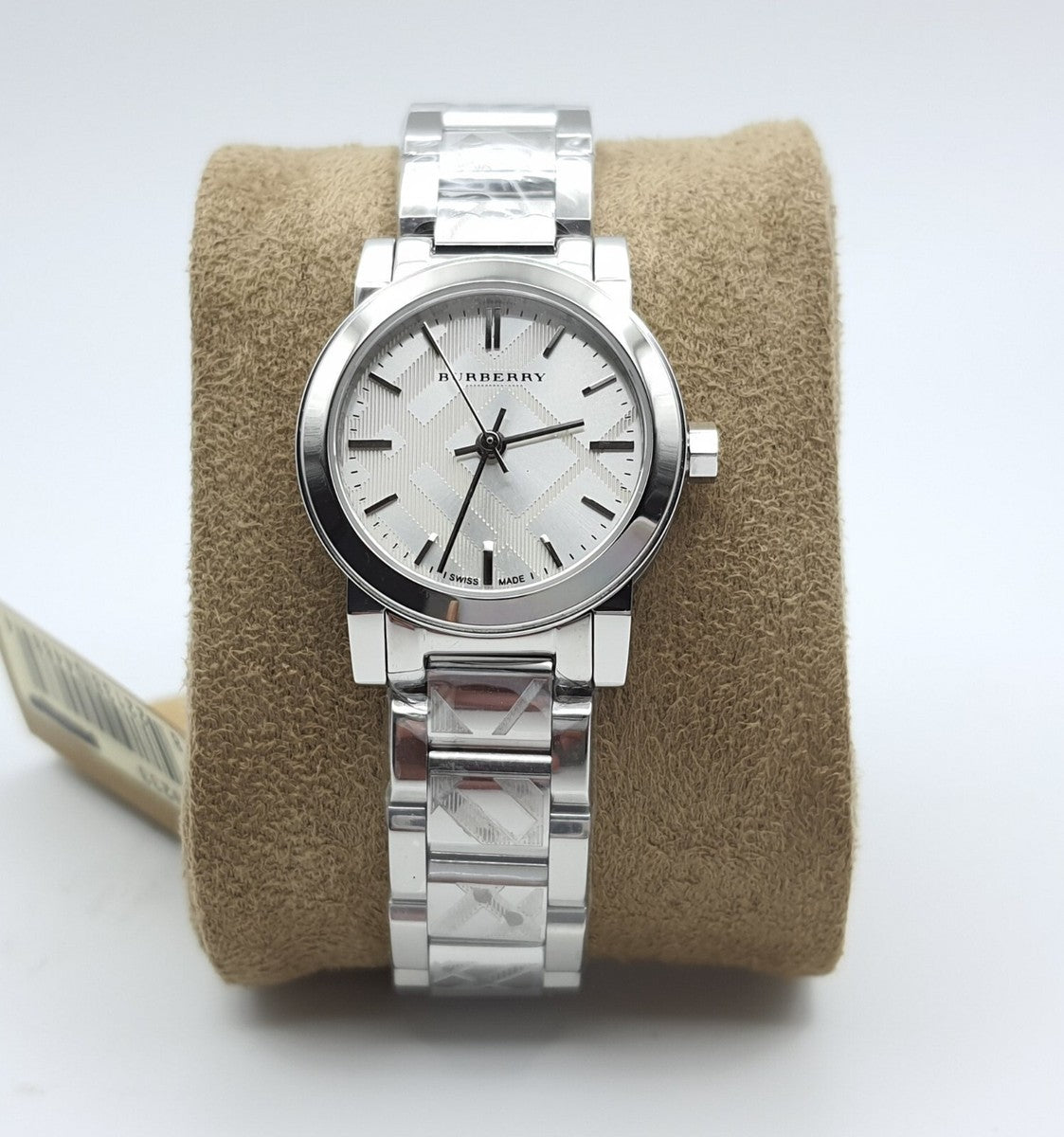 Burberry BU9233 Ladies The City Engraved Silver 26mm Watch