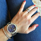 Michael Kors Parker Chronograph Blue Dial Silver Steel Strap Watch for Women - MK6117