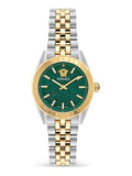 Versace V-Code Lady Quartz Watch, PVD Gold, Green, 36 mm, VE8I00424