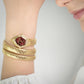 Just Cavalli Mesmerizing Red Dal Gold Steel Strap Watch for Women | JC1L304M0035