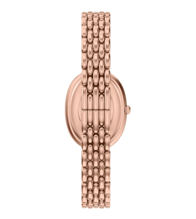 Emporio armani AR11775 mother of pearl oval dial rose gold 34mm ladies watch