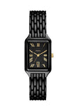 Fossil Raquel Three-Hand Date Black Stainless Steel Watch 23mm ES5385
