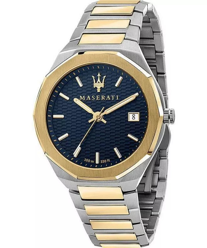 Maserati Stile Two Tone Men's Blue Dial Watch R8853142008