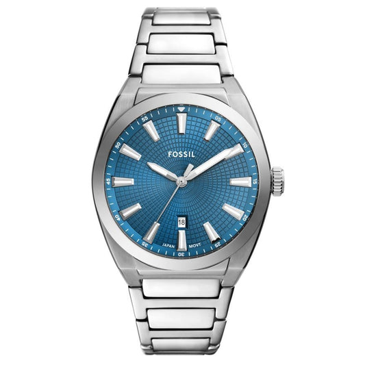 Fossil Men Everett Three-Hand Date Stainless Steel Watch 42mm FS6054