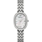 Emporio Armani Women's Watch, Silver/White Mother of Pearl AR11706