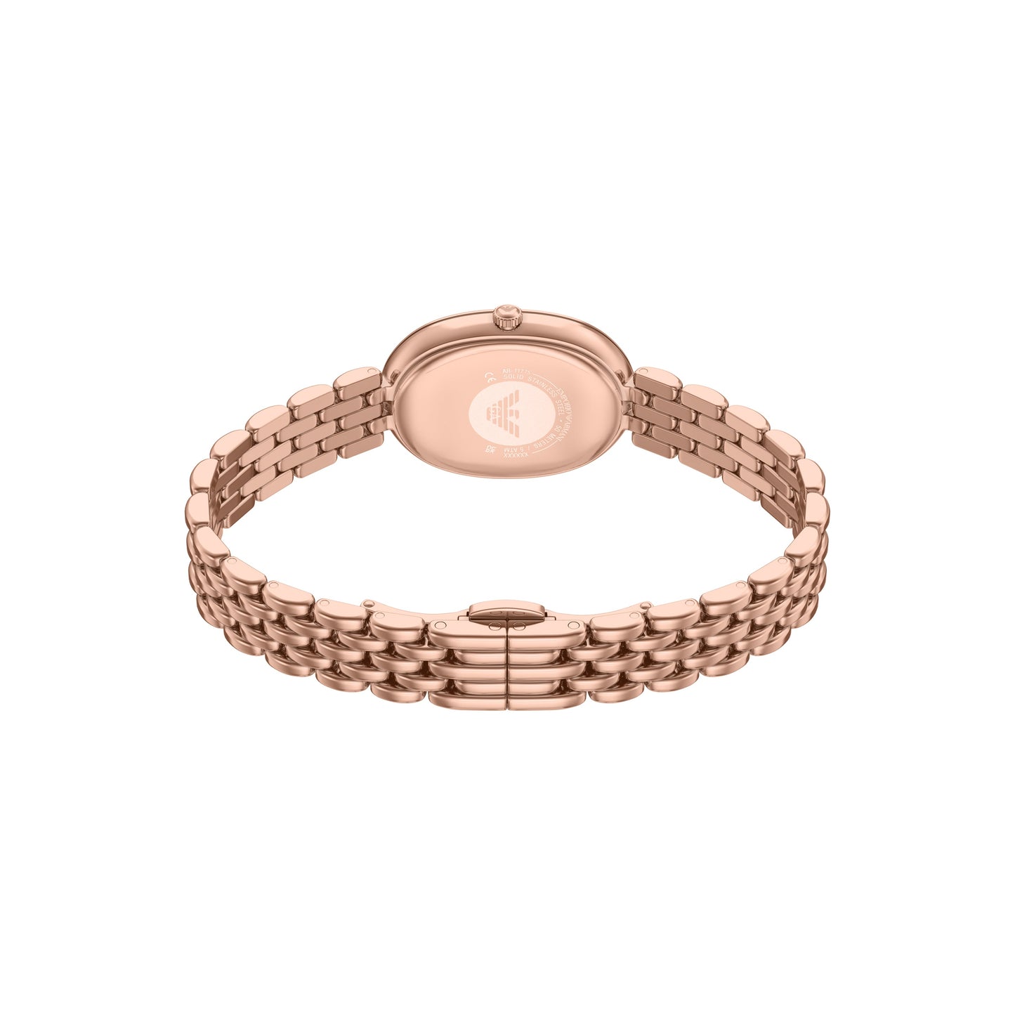 Emporio armani AR11775 mother of pearl oval dial rose gold 34mm ladies watch