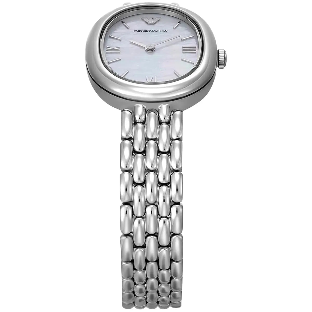 Emporio Armani Women's Watch, Silver/White Mother of Pearl AR11706
