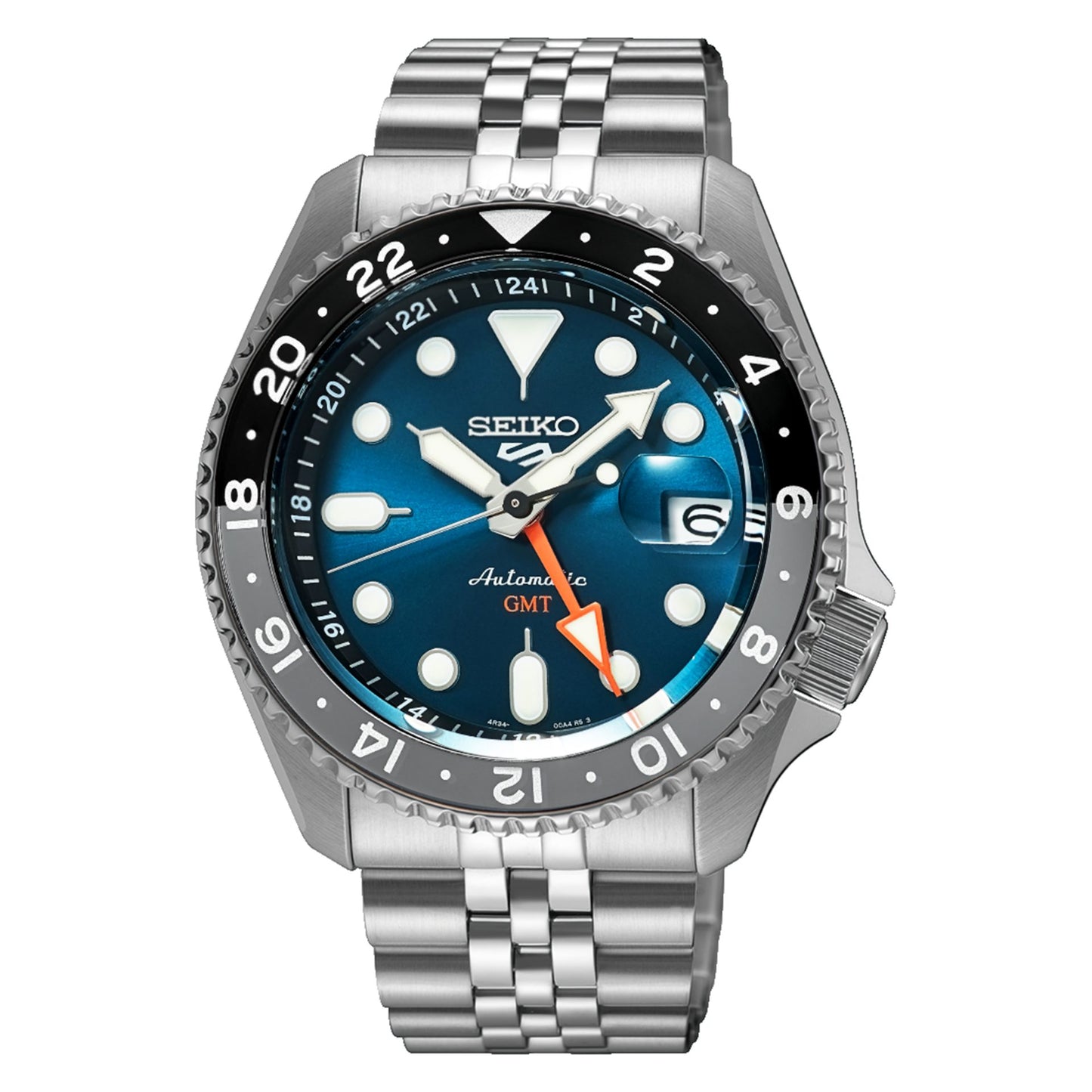 RARE New Seiko 5 Sports Special Edition Velocity Blue GMT Men's Watch SSK045K1