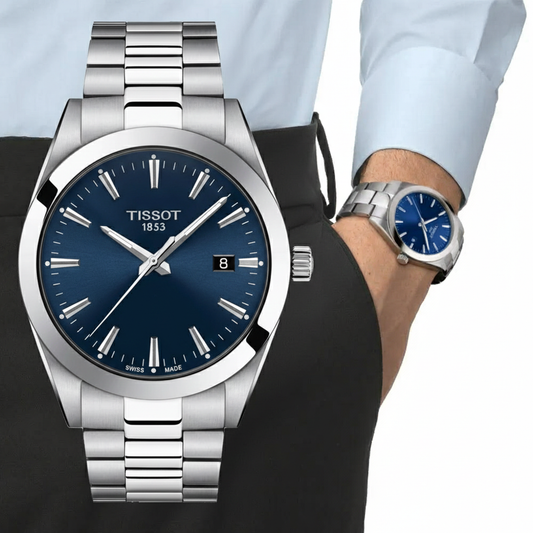 TISSOT GENTLEMEN NAVY BLUE DIAL QUARTZ MOVEMENT 40MM