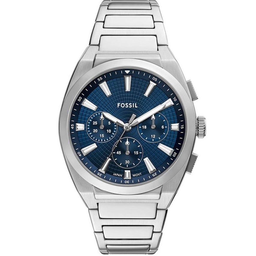 Fossil Men Everett Chronograph Stainless Steel Watch 44mm FS6104