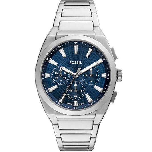 Fossil Men Everett Chronograph Stainless Steel Watch 44mm FS6104