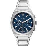Fossil Men Everett Chronograph Stainless Steel Watch 44mm FS6104