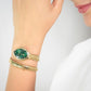 JC1L322M0035 Just Cavalli Women’s Gold Stainless Steel Snake Watch with Dark Green Dial
