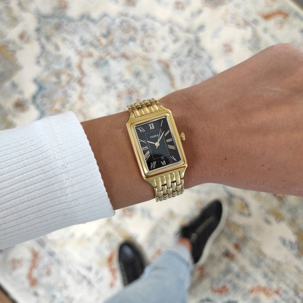 Fossil Raquel Three-Hand Date Gold-Tone Stainless Steel Watch 23mm ES5434