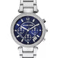 Michael Kors Parker Chronograph Blue Dial Silver Steel Strap Watch for Women - MK6117