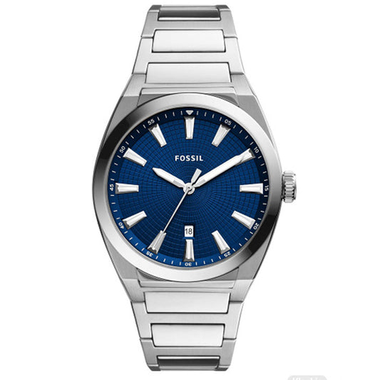 Fossil Men Everett Three-Hand Date Stainless Steel Watch 42mm FS5822