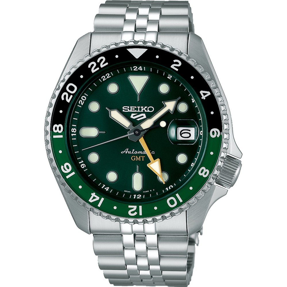 Seiko Men's SSK035K1 5 Sports Green Dial Automatic GMT